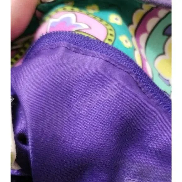 Vera Bradley retired quilted Mandy tote bag in a plum crazy paisley pattern. - Picture 7 of 16